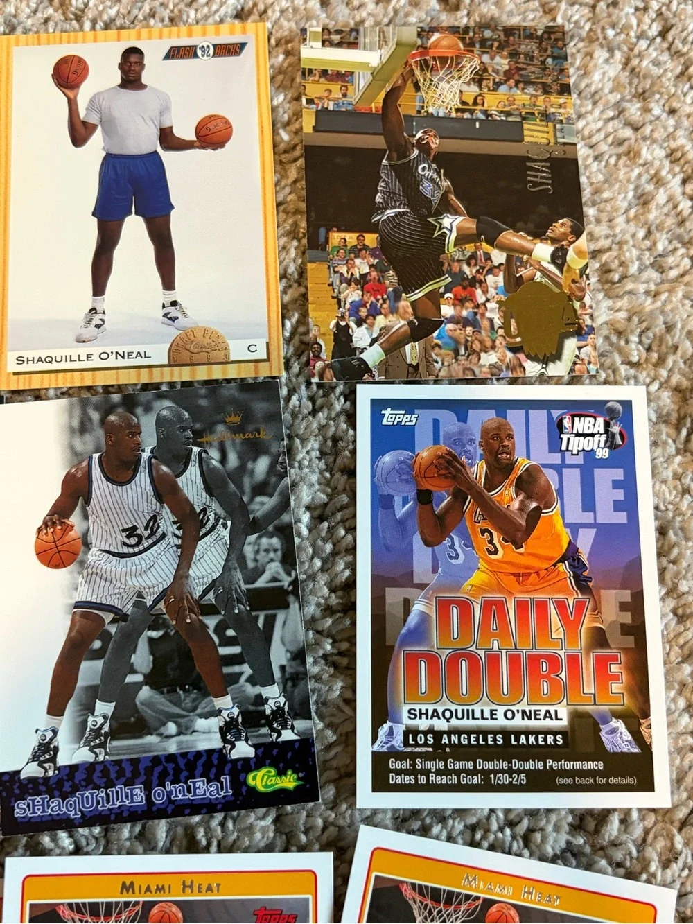 Shaquille O’Neal lot of 23 basketball card Orlando Magic LSU Tigers